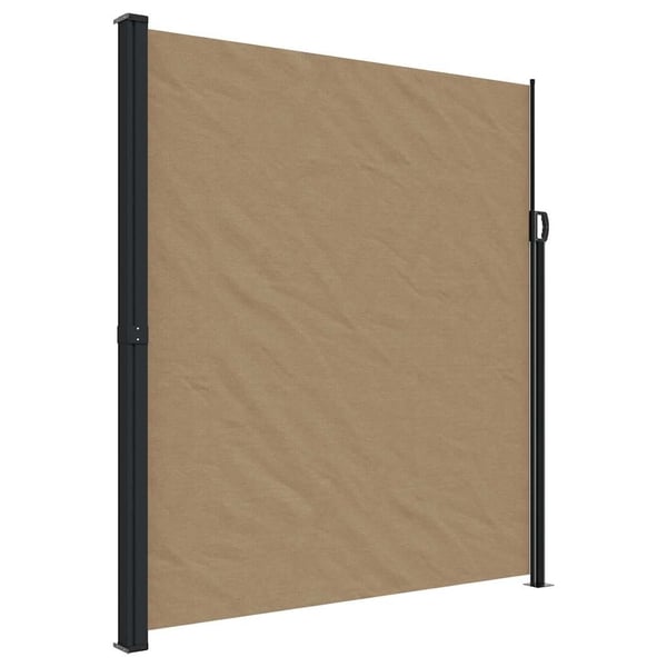 vidaXL Uttrekkbar sidemarkise gråbrun 220x600 cm