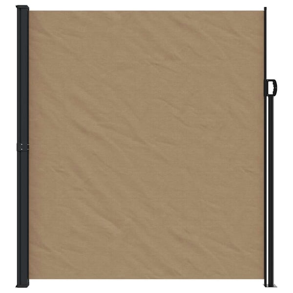 vidaXL Uttrekkbar sidemarkise gråbrun 220x600 cm