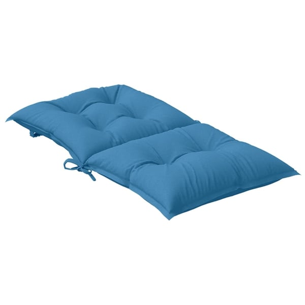 vidaXL stolehynder med lav ryg 2 stk. 100x50x7 cm stof blå