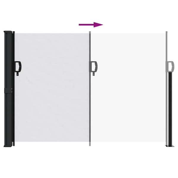 vidaXL Uttrekkbar sidemarkise hvit 140x500 cm
