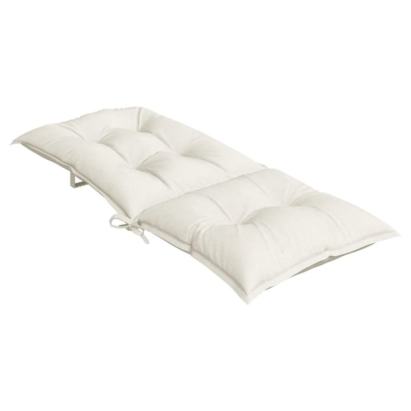 vidaXL stolehynder med høj ryg 2 stk. 120x50x7 cm stof cremefarvet