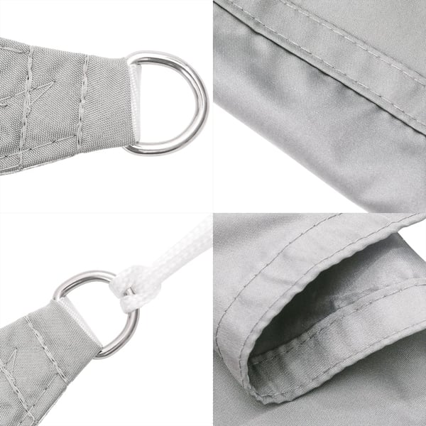 vidaXL Solseil lysegrå 2,5x2,5 m 100% polyester oxford
