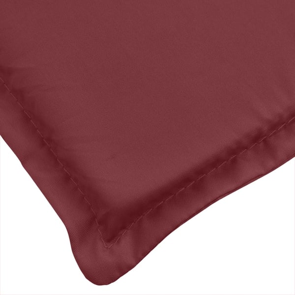 vidaXL stolehynder med lav ryg 2 stk. 100x50x4 cm stof vinrød