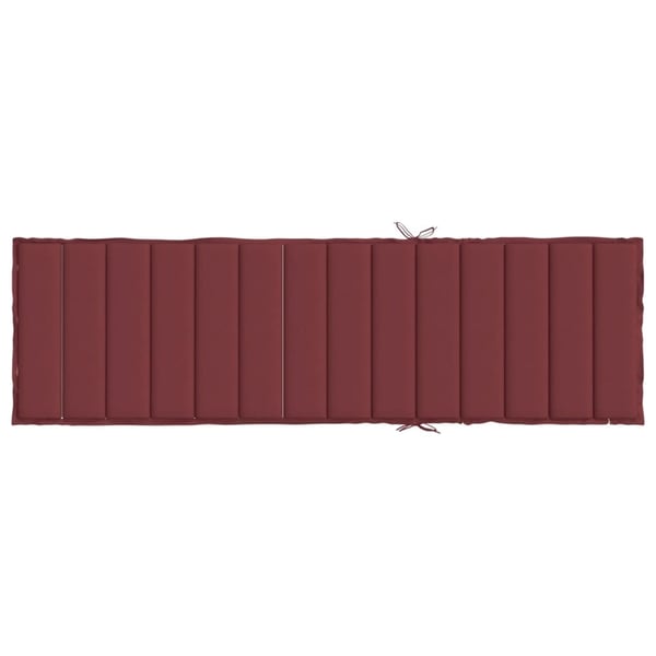 vidaXL hynde til liggestol 200x70x4 cm stof meleret vinrød