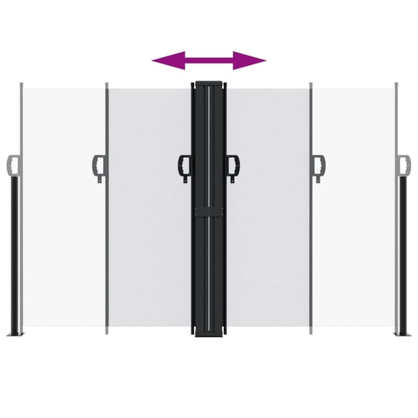 vidaXL Uttrekkbar sidemarkise hvit 160x1200 cm
