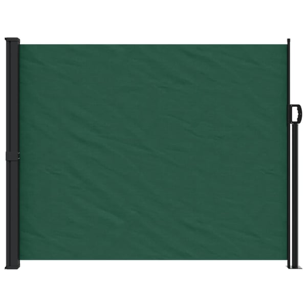 vidaXL sammenrullelig sidemarkise 160x600 cm mørkegrøn