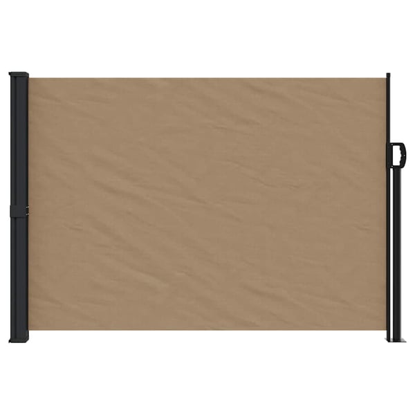 vidaXL Uttrekkbar sidemarkise gråbrun 140x500 cm