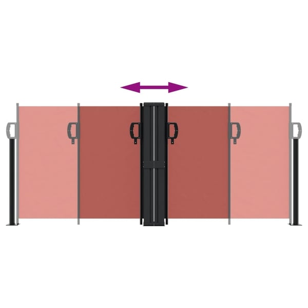 vidaXL Uttrekkbar sidemarkise 100x600 cm terrakotta
