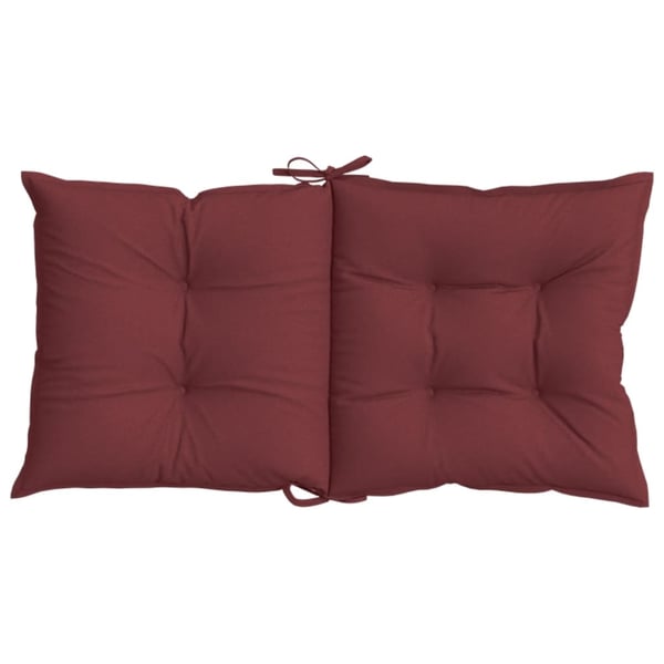 vidaXL stolehynder med lav ryg 2 stk. 100x50x7 cm stof vinrød