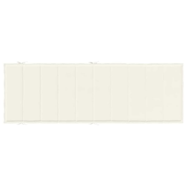 vidaXL hynde til liggestol 186x58x3 cm stof meleret cremefarvet