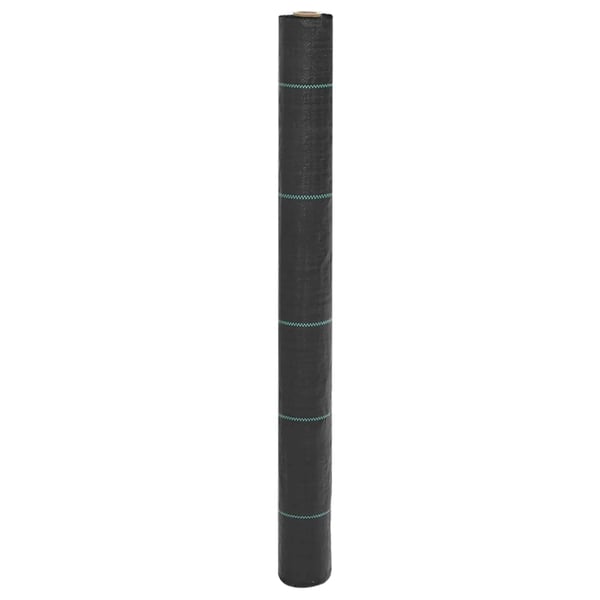 vidaXL Kontrollmatte for ugress svart 1x100 m PP