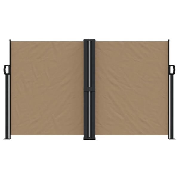 vidaXL sidemarkise 140x1200 cm sammenrullelig gråbrun