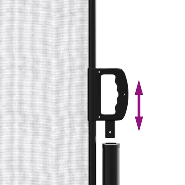 vidaXL Uttrekkbar sidemarkise hvit 220x600 cm