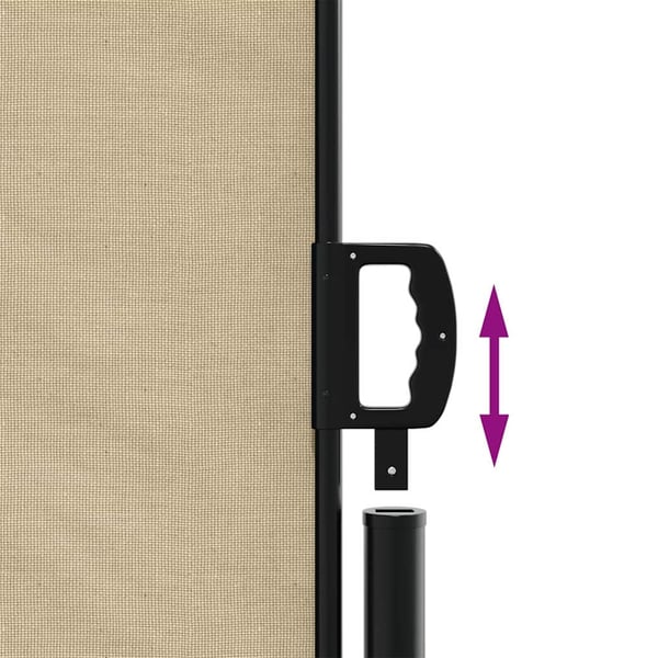 vidaXL Uttrekkbar sidemarkise beige 160x500 cm