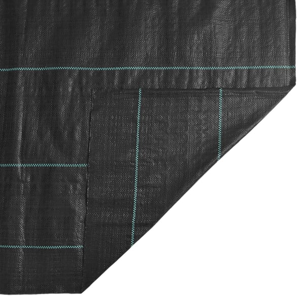 vidaXL Kontrollmatte for ugress svart 2x50 m PP