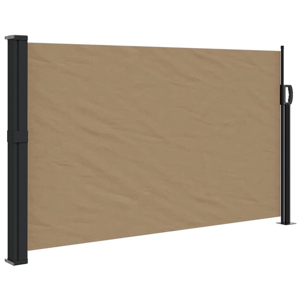 vidaXL Uttrekkbar sidemarkise gråbrun 120x600 cm