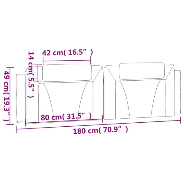 vidaXL gavlpude Viana 180 cm kunstlæder brun