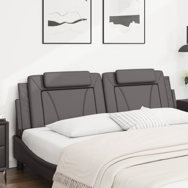 vidaXL gavlpude Viana 180 cm kunstlæder grå