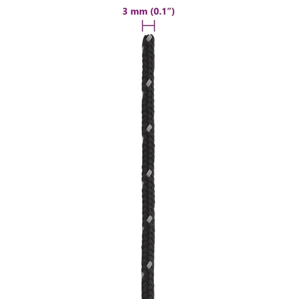 vidaXL Barduner med refleksstrimler og skiftenøkler 50 m 3 mm