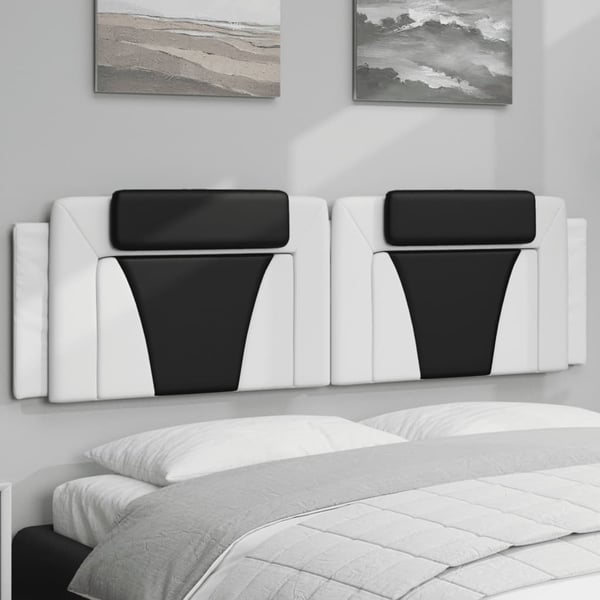 vidaXL gavlpude Viana 180 cm kunstlæder hvid og sort