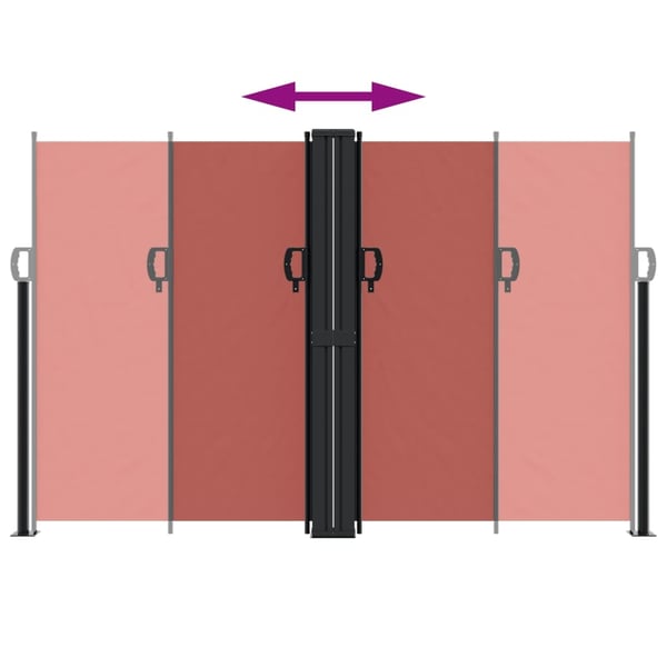 vidaXL sidemarkise 160x1200 cm sammenrullelig terrakotta