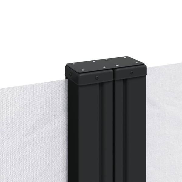 vidaXL Infällbar sidomarkis vit 120x1000 cm