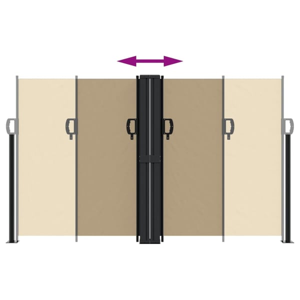 vidaXL Uttrekkbar sidemarkise 140x1000 cm beige