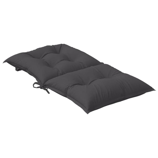 vidaXL stolehynder med lav ryg 4 stk. 100x50x7 cm stof antracitgrå
