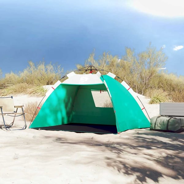 vidaXL 2-personers campingtelt vandtæt quick-release grøn