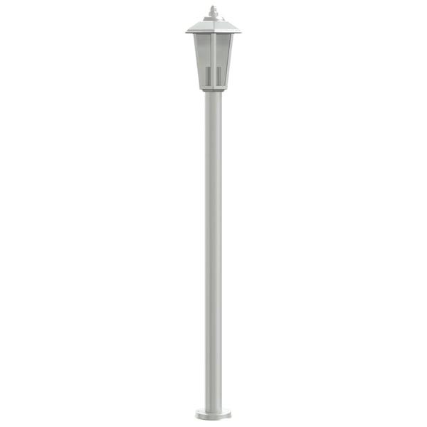 vidaXL Utendørs gulvlamper 3 stk sølv 120 cm rustfritt stål