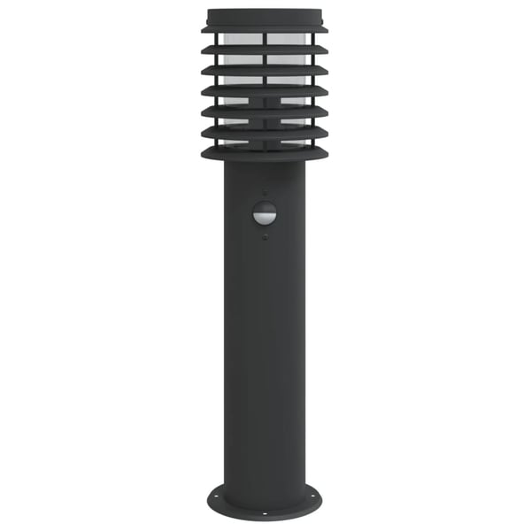 vidaXL Utendørs gulvlampe med sensor svart 60 cm rustfritt stål