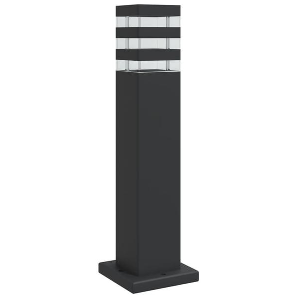 vidaXL udendørs standerlampe 50 cm aluminium sort