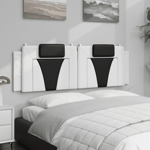 vidaXL gavlpude Viana 160 cm kunstlæder hvid og sort