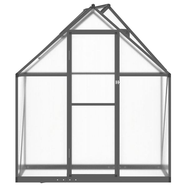 vidaXL drivhus med fundamentramme 169x58x195 cm aluminium antracitgrå