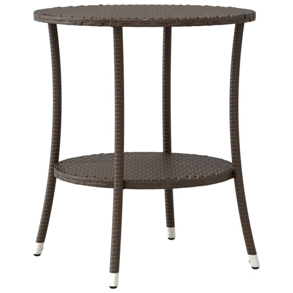 vidaXL bistrosæt til haven 3 dele med hynder polyrattan brun