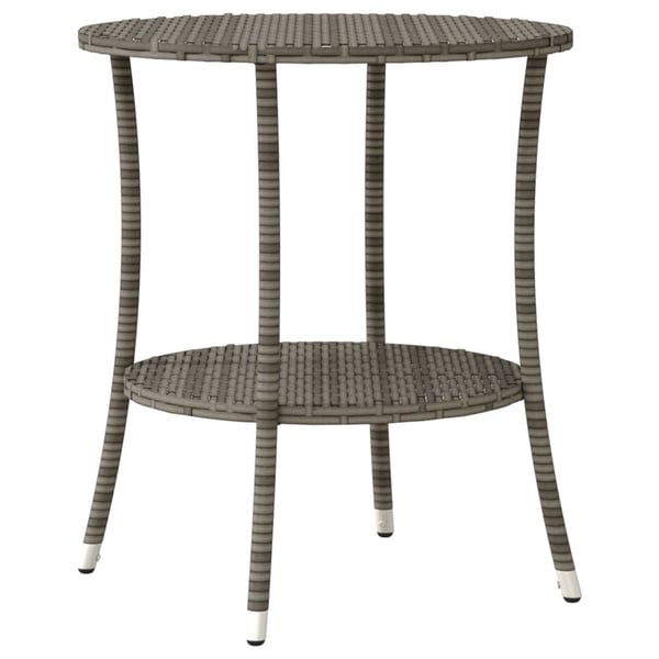 vidaXL bistrosæt til haven 3 dele med hynder polyrattan grå