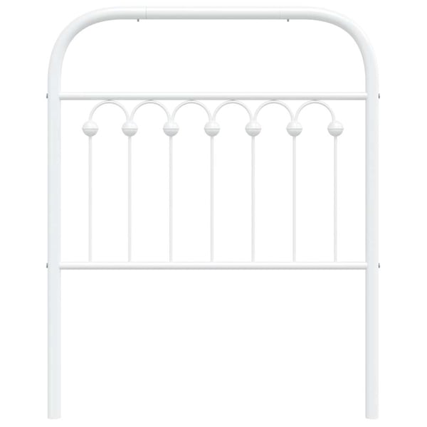 vidaXL Utskiftbar sengegavl i metall hvit 75 cm