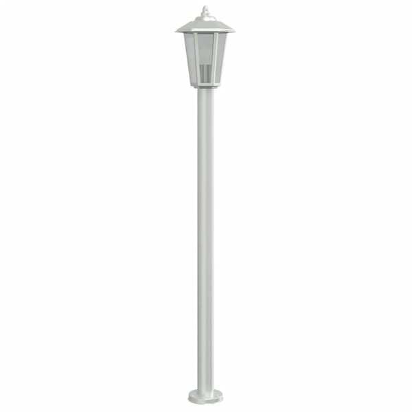 vidaXL Utendørs gulvlampe sølv 120 cm rustfritt stål