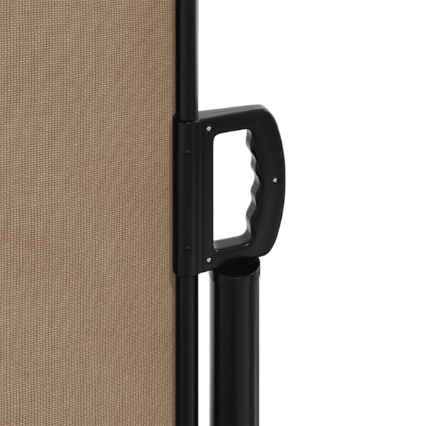 vidaXL Uttrekkbar sidemarkise gråbrun 120x600 cm