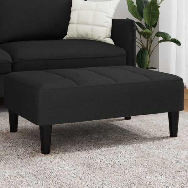 vidaXL fodskammel 77x55x31 cm velour sort