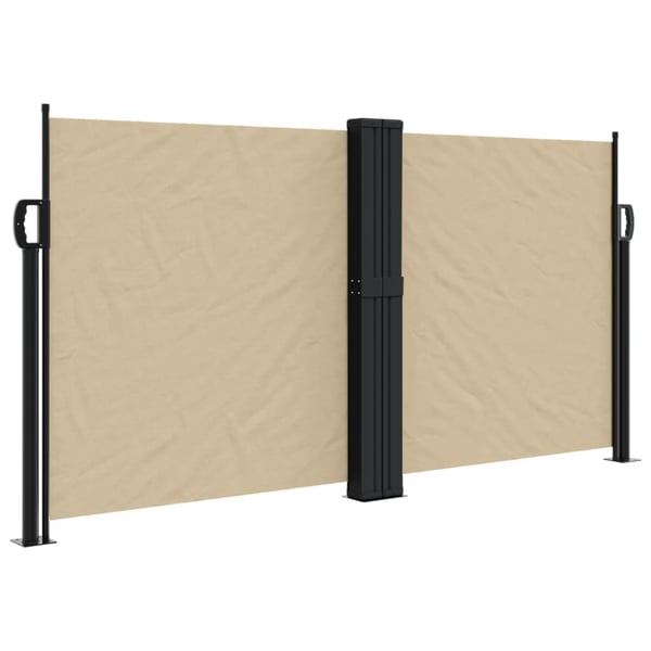 vidaXL Uttrekkbar sidemarkise beige 120x600 cm
