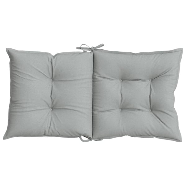 vidaXL stolehynder med lav ryg 4 stk. 100x50x7 cm stof lysegrå