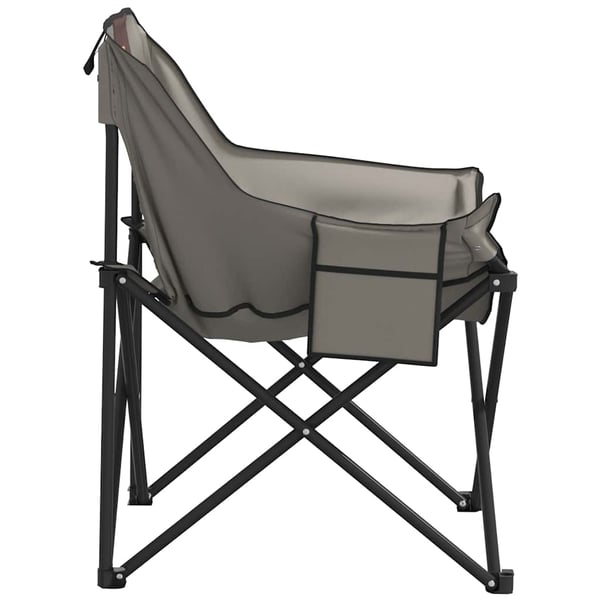 vidaXL campingstole med lommer 2 stk. foldbar grå
