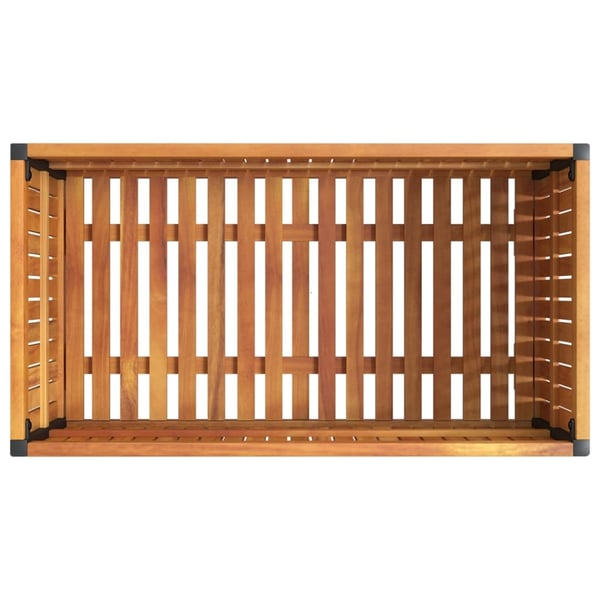vidaXL Plantekasse 85x45x44 cm helte akasie og stål
