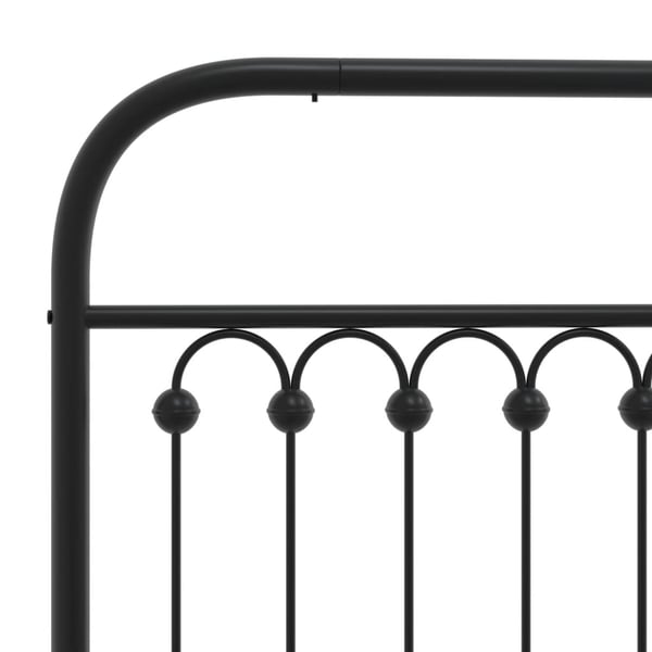 vidaXL Sengeramme i metall med hode- og fotgavl svart 100x200 cm