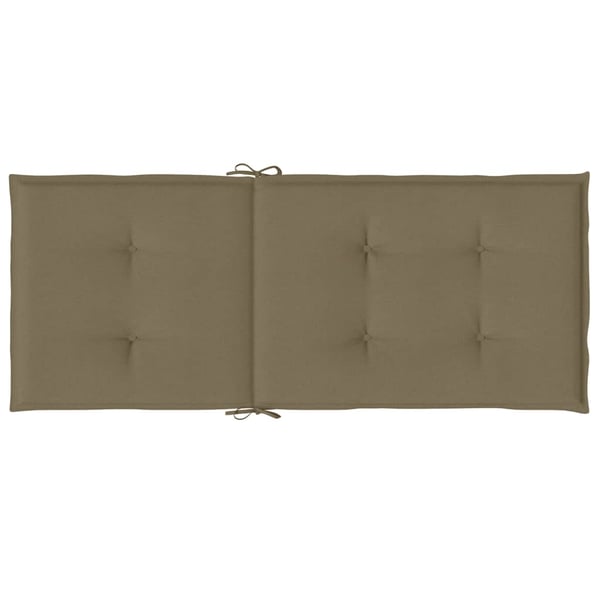 vidaXL stolehynder med høj ryg 2 stk. 120x50x4 cm stof gråbrun