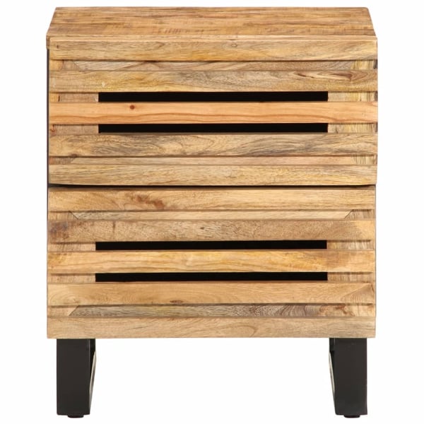 vidaXL Nattbord 40x34x46 cm grovt heltre mangotre