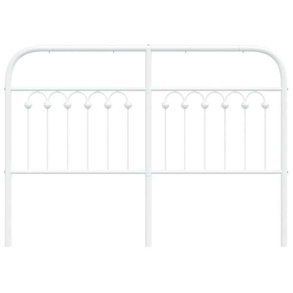 vidaXL Utskiftbar sengegavl i metall hvit 135 cm