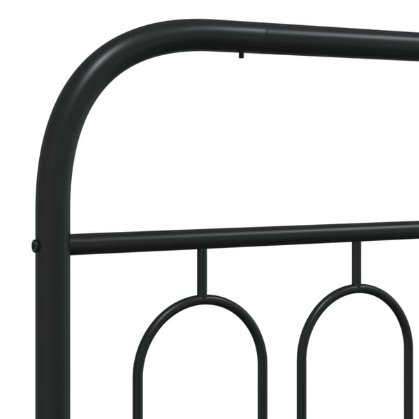 vidaXL sengeramme med sengegavl 120x190 cm metal sort