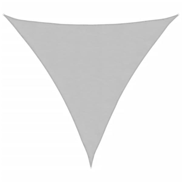 vidaXL Solseil lysegrå 3x3x3 m 100% polyester oxford